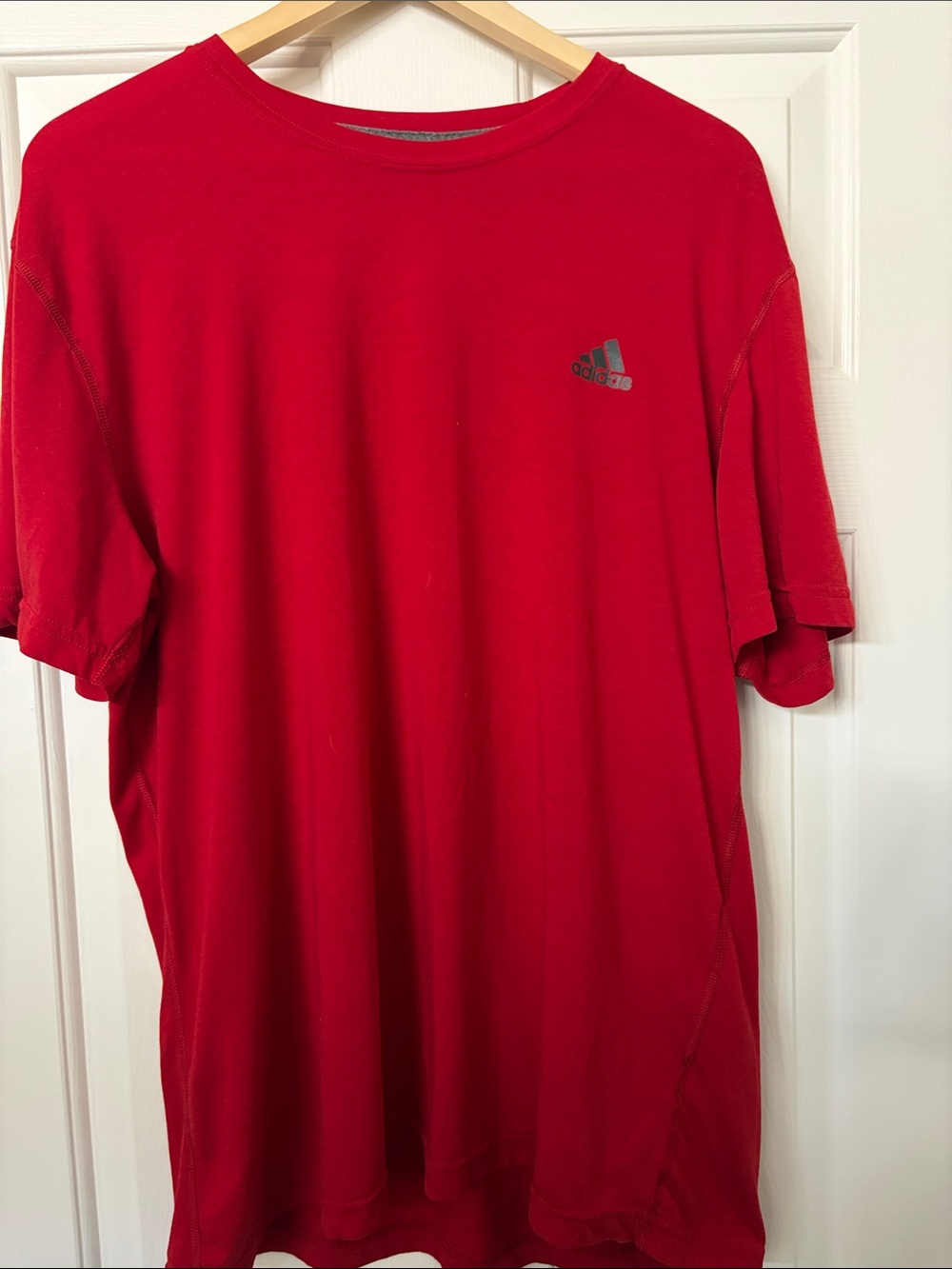 adidas Men’s Red Short-Sleeve Athletic Tee